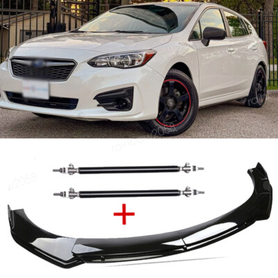 For Subaru Impreza WRX STI Front Bumper Lip Spoiler Splitter Body Kit Strut Rods