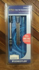 8 Piece Staedtler Geo Set Geometry Set ALL Metal Compass