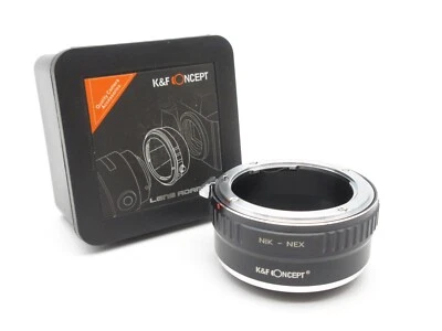 Adaptador K&F Concept NIK-NEX para objetivo Nikon F en cámara Sony NEX E Mount