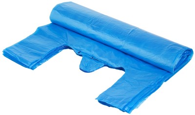 100 Sacchetti Di Plastica Porta Gilet Blu 11 X 17 X 21 In - Foto 2