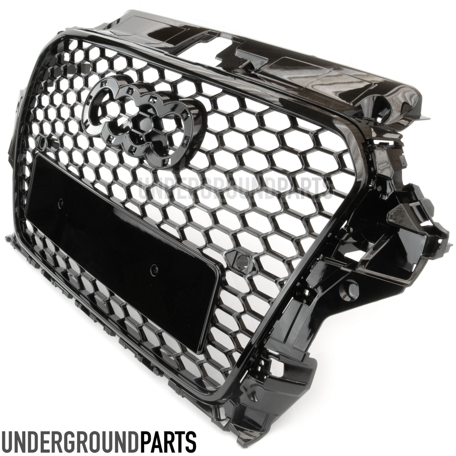 AUDI A3 8V 2013-2016 RS3 STYLE GLOSS BLACK HONEYCOMB MESH FRONT BUMPER GRILLE