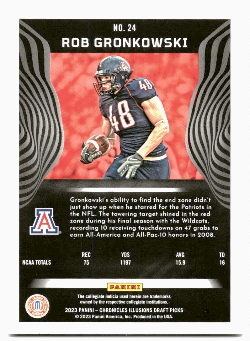 2023 Panini Chronicles Draft Picks Illusions Rob Gronkowski