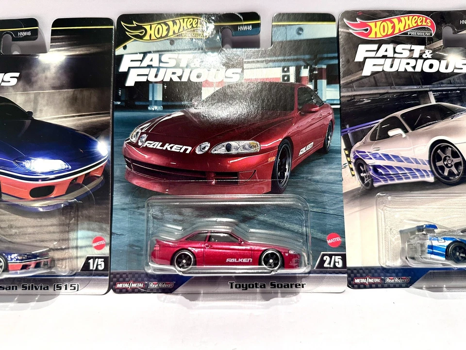 LOTE DE 4 Hot Wheels Premium Fast & Furious Toyota Supra Soarer Nissan Silvia S15 Foto 4 de 4