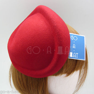 Women’s Deep Red Feather Accent Felt Pillbox Hat Lancaster Wool Feather Tailored Vintage Hats for Women for sale | eBay main image 4