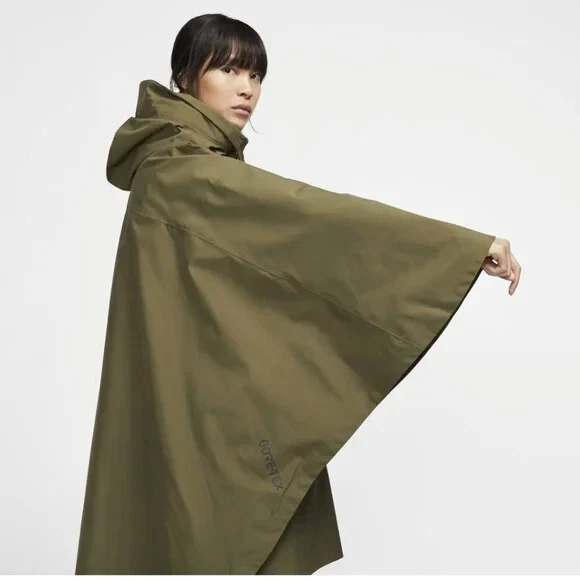 Nike NikeLab ACG Gore-Tex Poncho 3 en 1 Oliva AR4542-395 Mujer Talla Pequeña Nuevo Foto 4 de 4