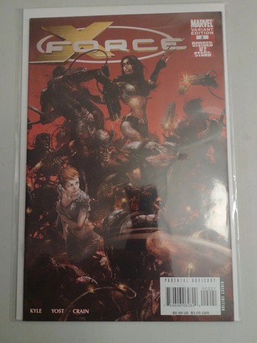 X-FORCE #2 CLAYTON CRANE BLOODY VARIANT! Marvel Comics 2008 VF/NM