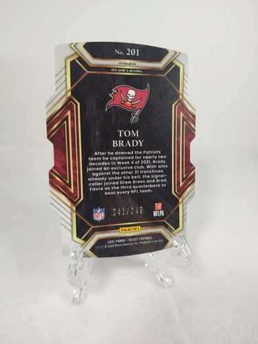 TOM BRADY Club Level Orange Die-Cut Prizm 2021 SELECT Football Bucs NFL /249 - Picture 2 of 3