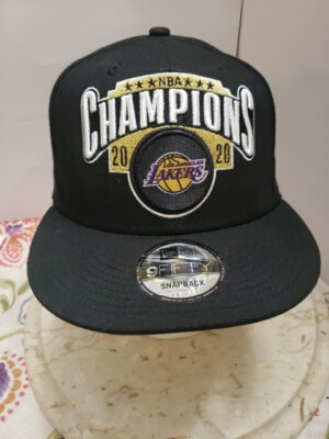 Lakers Hat 2020 Los Angeles NBA Champions 9FIFTY Black Snapback