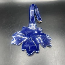 Art  Pottery Leaf Spoon Rest Or Use As Decor