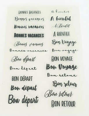 Bonne Vacances Clear Stamps Bon Voyage Stamp French Words Sayings Sentiments Ebay