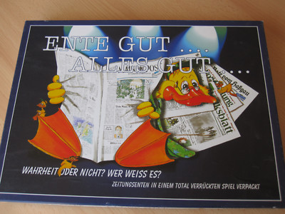Ente gut...alles gut ? Wahrheit oder nicht? Wer weiß es? Zeitungsenten Spiel