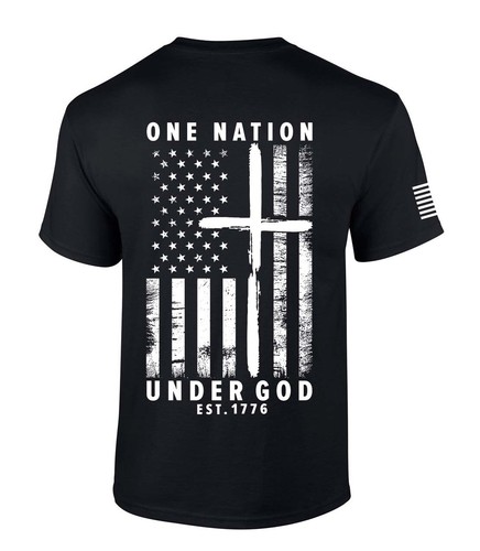 Trenz Shirt Company One Nation Under God American Flag Short Sleeve T-shirt