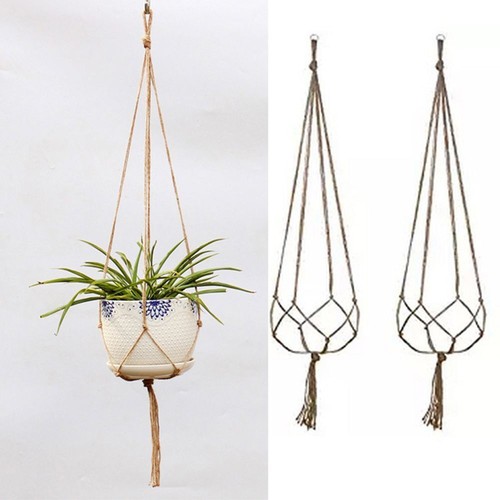 1pcs Pot Holder Macrame Plant Hanger Hanging Planter Basket Hemp Rope Braided AU - Picture 7 of 12
