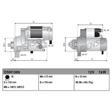 Starter Motor For Honda Stream RN 2.0 16V Denso 31200PNEG01 DSDH6