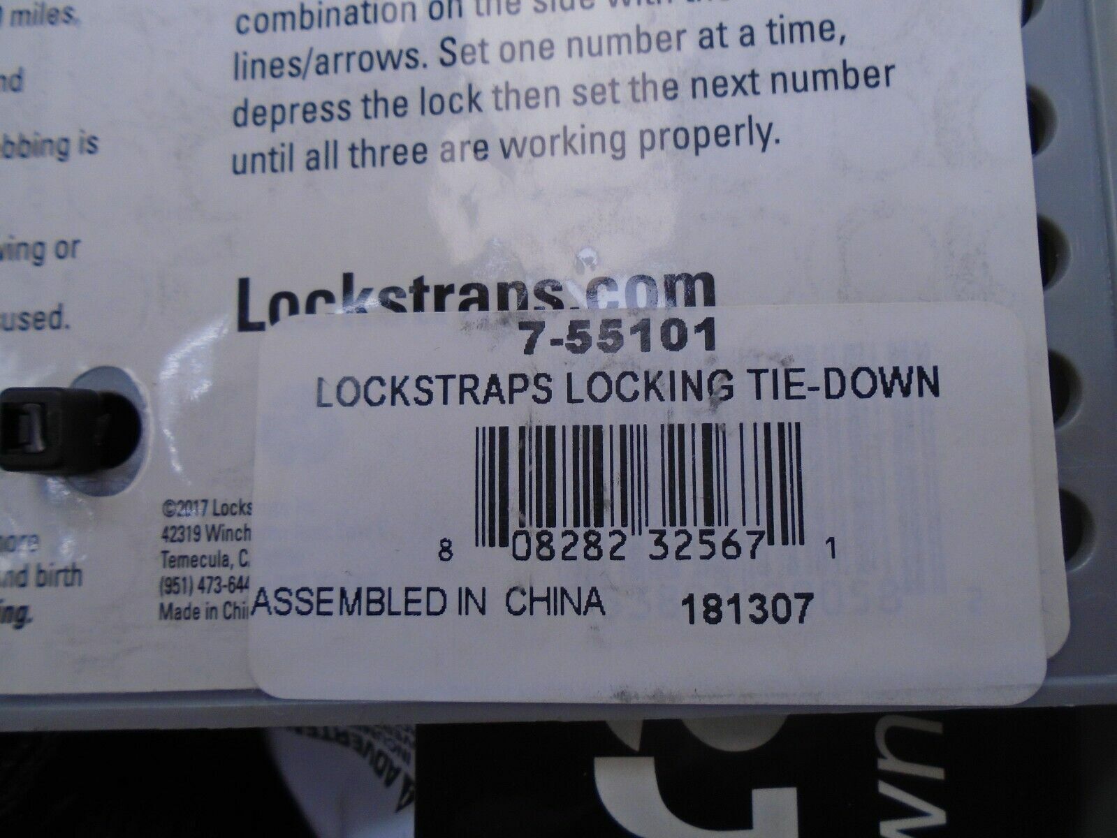 LOCKSTRAPS 755101 LOCKING TIE DOWN STRAP ATV / UTV eBay