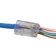 Klein Tools VDV826-729 Pass-Thru Modular Data Plugs CAT6, 10-Pack