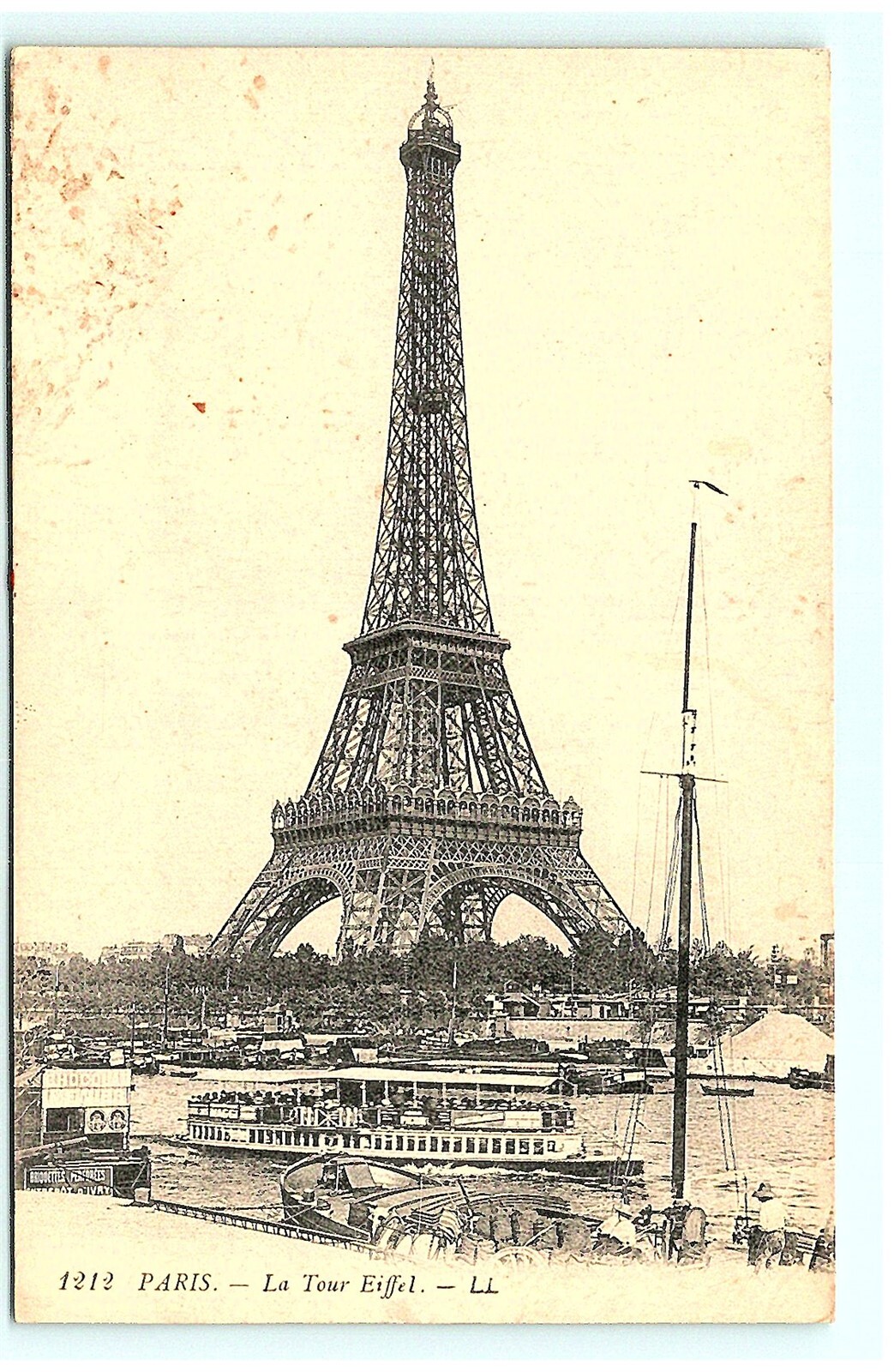 S04-1889, Le Tour Eiffel Paris, Antique Postcard