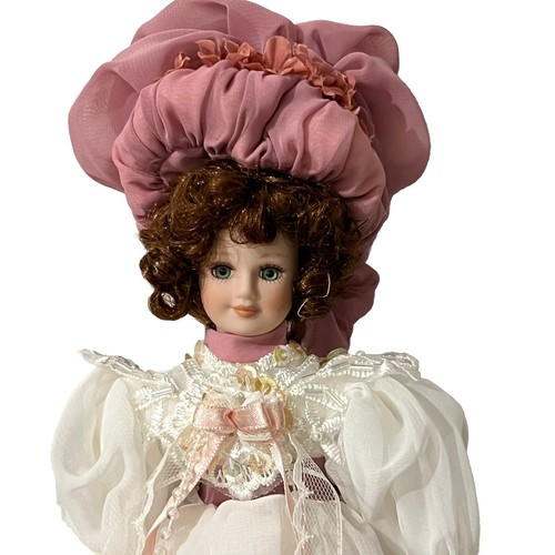 Springtime Victorian Ladies Elsie Massey Doll Porcelain Doll Has Tag Stand - Picture 1 of 18