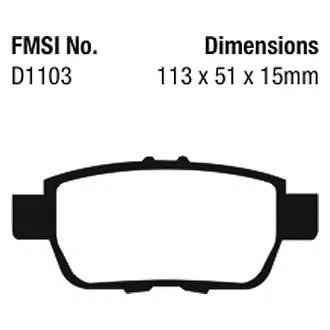 EBC DP41754R Yellowstuff Rear Brake Pads for 2009-2014 Acura TL — 第 4/4 张图片