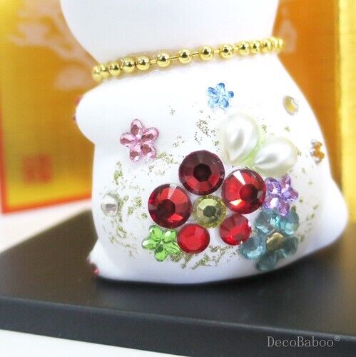 2023 Tierkreis Kaninchen Deko KiraKira Cawaii Usagi japanische Keramikpuppe Japan - Bild 5 von 5