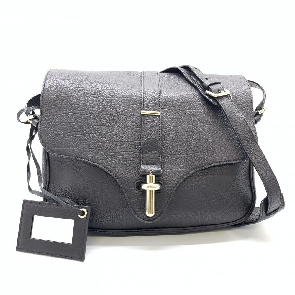 BALENCIAGA Shoulder Bag Crossbody with Mirror Black Tube 253460