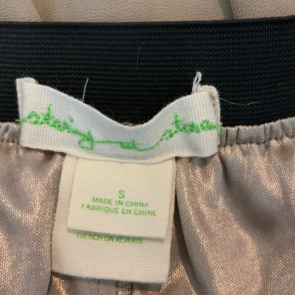 Falda Mujer Staring At Stars Urban Outfitters Pequeña S Beige Alta Baja Forrada Foto 3 de 4