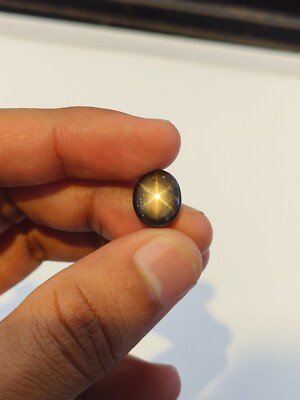 8.28 Cts A GORGEOUS AND VERY EXCELLENT BLACK STAR SAPPHIRE WITH PERFECT STAR !