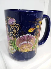 SEA LIFE COFFEE MUG. SEA LIFE BEACH MUG. SEA LIFE Art Deco Mug. B173