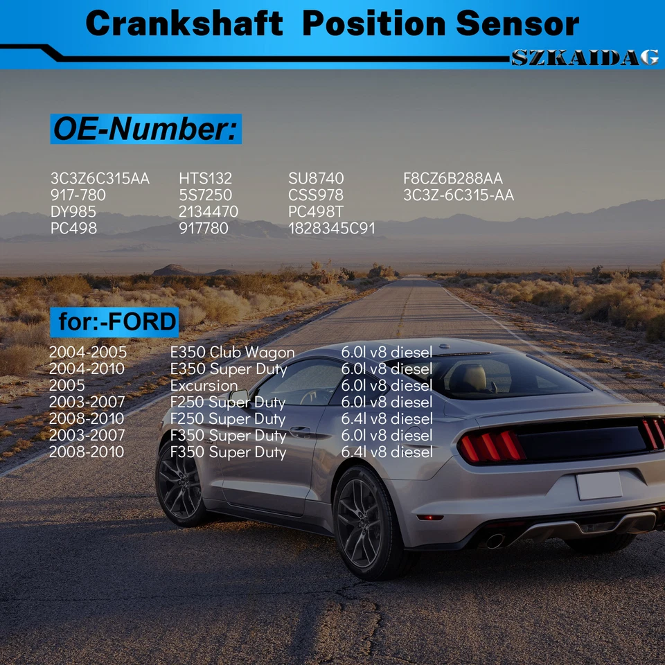 Sensor de posición del cigüeñal 1828345C91 para Ford F250 (F350) Super Duty 2003-2010 Foto 2 de 4