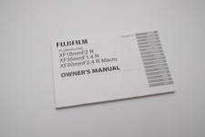 OBIETTIVO FUJIFILM FUJINON XF18mmF2 R XF35mmF1.4 R XF60mmF2.4 R Macro MANUALE DEL PROPRIETARIO