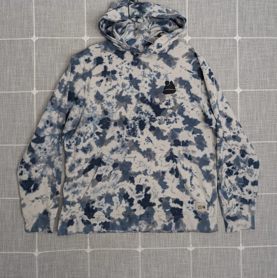 Mountain Hardwear Sudadera con Capucha Para Hombre Mediana Tie Dye Azul/Blanco Mantén la Tierra Impresionante Foto 3 de 4