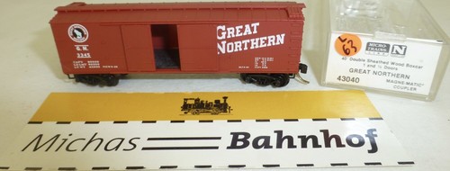 MICRO TRAINS 43040 Great Northern 3345 40' Sheathed Wood Boxcar 1 1/2 N 1:160 #6 | Zustand: Gebraucht