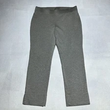 Eileen Fisher Gray Straight Leg Stretch Cropped Capri Pants Women’s Size Medium