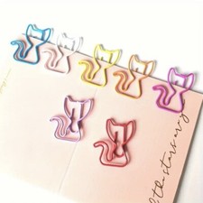 Cat Shaped Paperclips, 25pcs Assorted Colors,Cute Kitty Cats Office Desk Kawaii