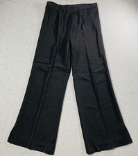 Women Dress Pants Zip On The Side Black Wide Legs Waist 30