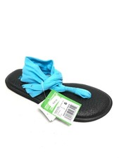 Sanuk Women's Yoga Sling 2 Aqua Blue Sandals SWS10001 Yoga Mat Slip On Red