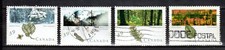 1990 CANADA STAMPS  #1283/86 SET USED (4), 39c MAJESTIC FORESTS OF CANADA, 