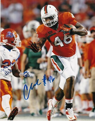 CLIVE WALFORD MIAMI HURRICANES ACTION SIGNED 8x10