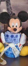 Disney Mickey Mouse 5  x11.5  Buddy  Blue Plush Throw Blanket 50  x60  FREE SHIP