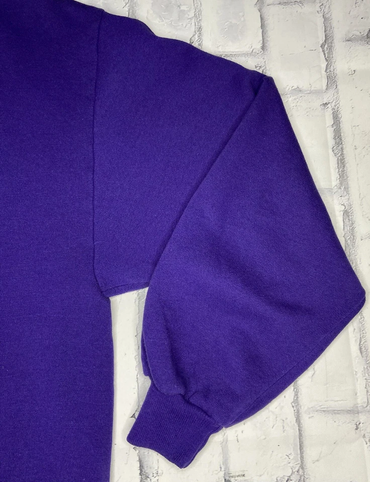 *De colección* Sudadera Jerzees Años 90 Púrpura Angel Christian Isaiah 9:6; Hecha en EE. UU.; L Foto 3 de 4