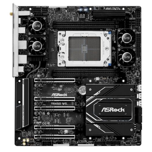 Asrock TRX50 WS Workstation Amd Trx50 Str5 Eatx 4 Ddr5 Ecc Wi-Fi 6E 10G & 2.5G - Foto 1 di 4
