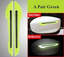 Car Side Mirror Reflective Warning Sticker Rearview Decorative Reflector-Green