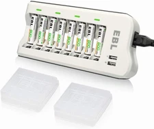 AAA Rechargeable Batteries with Battery Charger Combo - AAA Battery 8 Packs 1.2V