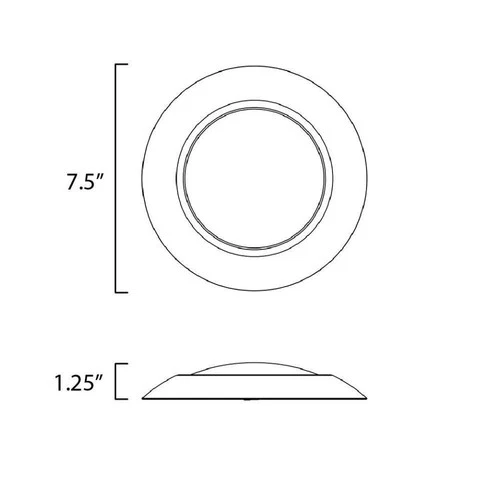 Maxim Lighting Diverse 7.5" LED Flush Mount 3000K White Dimmable 57643WTWT - Picture 4 of 5