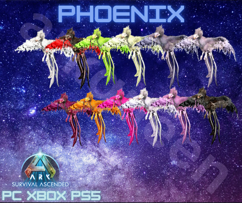 Ark Survival Ascended PvE ✓ Phoenix - colors - passive silica