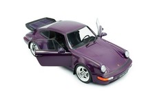 PORSCHE 911 (964) TURBO VIOLET BLUE - SOLIDO 1:18 SCALE DIECAST MODEL