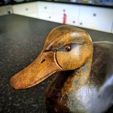 Beautiful Vintage Hand Carved Decoy "Black Duck" in excellent condition