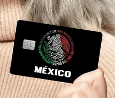  Mexico Emblem ATM Debit Credit Card Skin Sticker Mexican Pride Free Shipping 