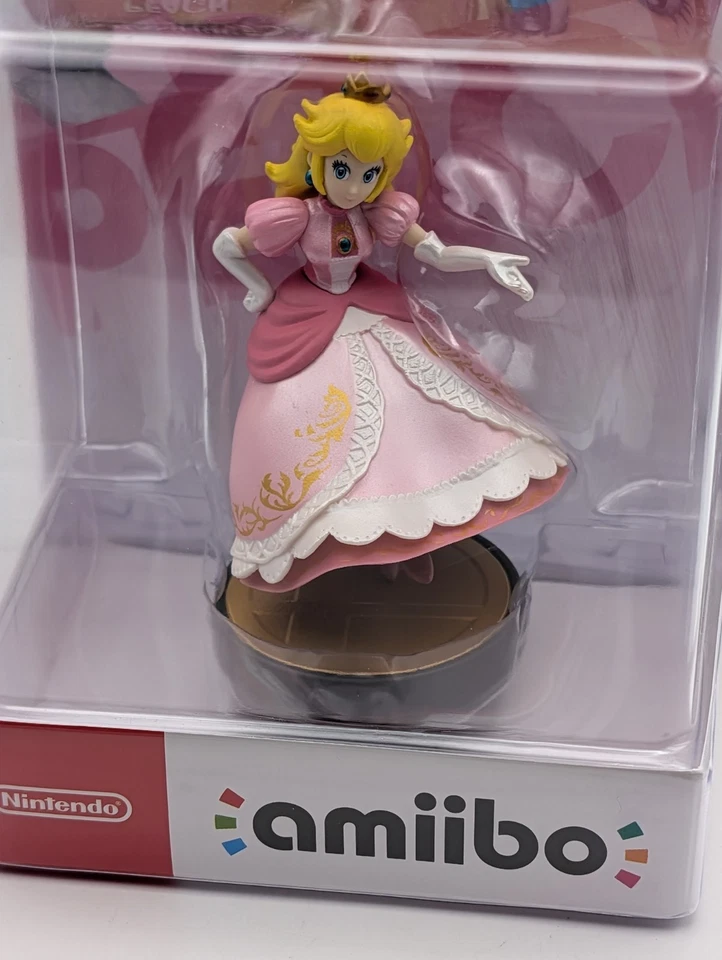 任天堂 Amiibo Princess Peach Super Smash Bros 公仔全新带盒 — 第 2/4 张图片