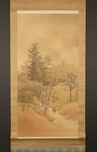 ts1275 BIG Hanging Scroll "Path Through Bamboo Grove" by Kawakita Kaho